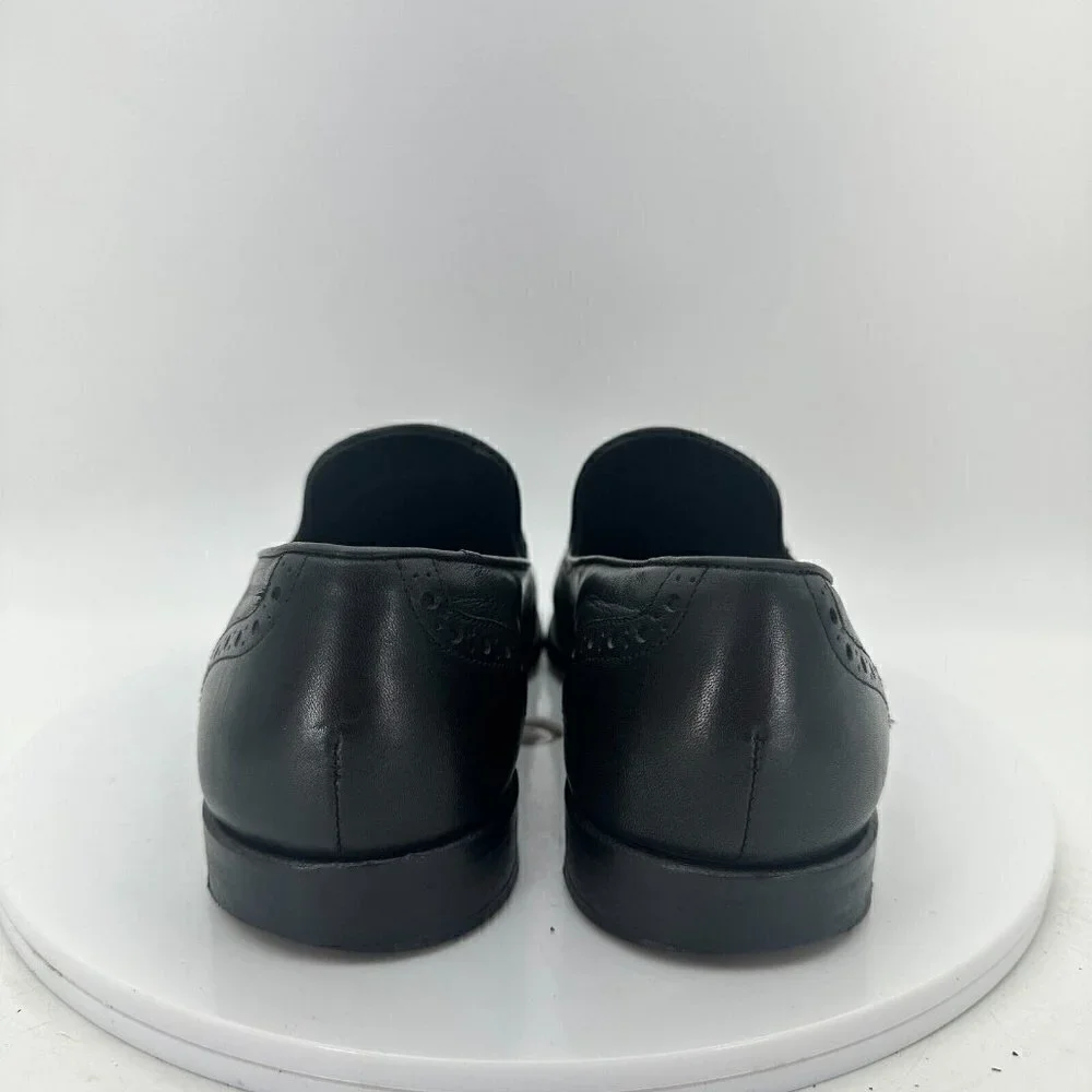 Salamander France Men Size 7.5 EU 40 Tasseled Loafer Slip On Shoes Black Leather